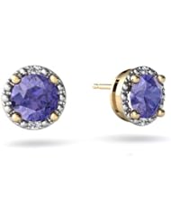 Genuine Tanzanite 14kt Yellow Gold Earrings