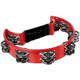 Half-Moon Tambourine Black - HEAVY DUTY - ANTI-SLIP GRIP with FREE 2 Year Warran