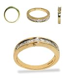 .25 CT Diamond Band Womens 10K Yellow Gold Ring
