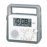 セイコー（SEIKO）　ラジオ付きデジタル電波時計　手動発電機搭載の多機能防災クロック  SQ692W