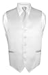 Men's SILVER GRAY Dress Vest and NeckTie Set for Suit or Tuxedo