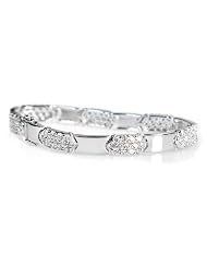 Exquisite Sterling Silver 21 Ct Cz Bracelet with a Total of 91 Flawless... by 
