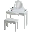 Child's Vanity and Bench in White