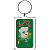 Invader Zim Gir I Love Junk Food Lucite Keychain