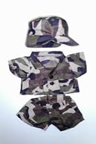 Army Camos Uniform fits most Webkinz, Shing Star and 8" - 10" Make Your Own Stuffed Animals