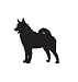 Companion Dog Pet Norwegian Elkhound Car Truck Vehicle Bumper Helmet Decal Sticker Wall Art Laptop Design Skin Stickers
