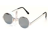 Neo 60 s John Lennon Brille silber verspiegelt incl. Etui