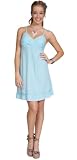 Women's Short Summer Dress by 1 World Sarongs in Light Turquoise