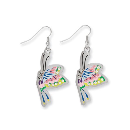 Ed Hardy Painted Butterfly Earrings