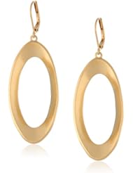 T Tahari "Essentials" Concave Oval Drop Earrings