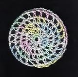 Pale Pastels Multi Classic Crocheted Hair Bun Cover- LARGE