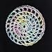 Pale Pastels Multi Classic Crocheted Hair Bun Cover- LARGE