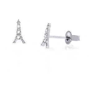 Playfully Demure Eiffel Tower Earrings in Solid 18 Karat White Gold (0.03cttw Diamonds) 31dheviFcbL. SL500 AA300 Playfully Demure Eiffel Tower Earrings in Solid 18 Karat White Gold (0.03cttw Diamonds)