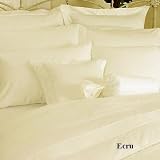 OLIVIA COLLECTIONS Bed Sheet Set 1200 Thread Count Solid Sateen 100% Egyptian Cotton Ecru (Queen)