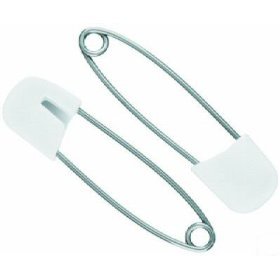 DreamBaby Safety Locking Stainless steel Diaper Pins - 4 Pack