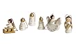 Exklusiv Design in Germany: BRUBAKER 6er Set Christbaum Anh�nger Engel und Weihnachtsglocken - Nat�rlicher Holz-Baumschmuck handbemalt f�r den Weihnachtsbaum