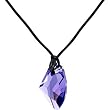 Handcrafted Genuine Tanzanite AVANT-GARDE Leather Necklace MADE WITH SWAROVSKI ELEMENTS