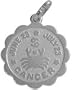 14 Karat White Gold Cancer Pendant (June 23-July 23)