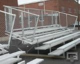 21' Fixed / Stationary Bleachers with Double Foot Planks (5 Row)