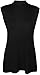 PaperMoon Women's Plus Size Turtle Neck Sleeveless Top