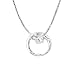 Sterling Silver "A Teacher Takes A Hand, Opens A Mind And Touches The Heart" Mobius Circle with Apple Pendant, 18"
