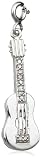 Sterling Silver Diamond Guitar Charm