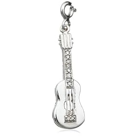Buy Sterling Silver Diamond Guitar Charm by Amazon.com Collection