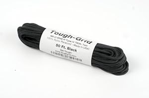 Paracord / Parachute Cord - 750lb Mil-C-5040-H Type IV - 50Ft. Color = Black. This is the actual parachute cord used by the US Military. It is the Best Paracord available to the public and made by a US Government Certified Manufacturer. This Paracord is rated to 750 pounds (beating the average 