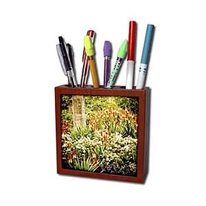 Boehm Photography Plant - Flower Cactus - Tile Pen Holders-5 inch tile pen holder