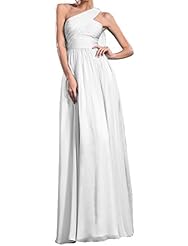 Full Length Chiffon One Shoulder  Dress