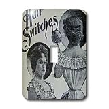 Florene Vintage - Antique Wig Ad - Light Switch Covers - single toggle switch