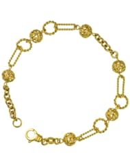 14KT Yellow Mixed Links Bracelets Length = 7.5