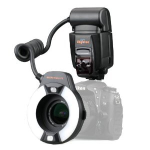 Kaavie -Skyblue MK-14EXM Macro Ring Flash LED (flash anneau) pour Nikon (La lumière de soutien continu et flash) avec LED lampe d'assistance AF
