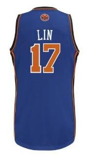 NWT JEREMY LIN JERSEY BLUE sz 44-50