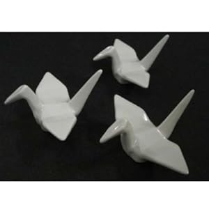 Chopstick Rest Porcelain Crane rest #A11885