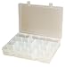 Durham LPADJ-CLEAR Clear Polypropylene Adjustable Compartment Large Box, 13-1/8" Width x 2-5/16" Height x 9" Depth