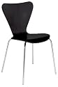 Euro Style Tendy Stacking Chair, Black, Set of 4