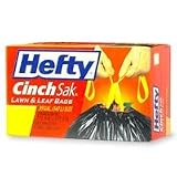 Hefty E8-6720 39-Gallon Cinch Sak Lawn and Leaf Bags, 18-Count
