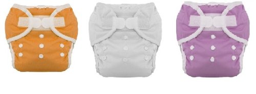 Thirsties Duo Diaper Cloth Diaper Size 2 6 Pack Gender Neutral Colors with Dainty Baby Reusable Bag Bundle