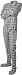 Big Feet Pajama Co. Gray/White (109) Plaid 100% Cotton Flannel Adult Footed Pajamas NO Drop Seat