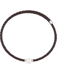 Clevereves Sterling Silver 10-11mm 16 Inch Freshwater Cultured Pearl Cuff Bracelet