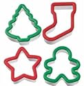 Wilton Holiday Grippy Cookie Cutters, Set of 4