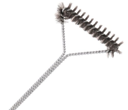 Grill Brush - Stainless Steel Wire 3-Sided BBQ Cleaning T-Brush, Best Barbecue Cleaner Tools, Perfect Scrubber for Weber, Char-Broil, Coleman, Dyna-Glo, Brinkmann ..., Gas, and Charcoal Grills - 21-Inch Long and Extra Wide - 1 Year Guarantee - New Model
