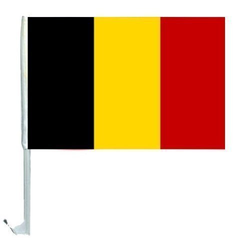 1 x Autofahne Autoflagge 45 x 30 Belgien Auto Fahne Fahnen Flagge Flaggen WM 2014 mit Halterung