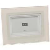 Swing Echo, Wood Picture Frame with Two Floating Mats, for a 4 x 6 Photograph, Color: White