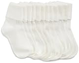 Jefferies Socks Girls 2-6x School Uniform Organic Cotton Seamless Turn Cuff 6 Pack
