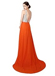 V-neck  Chiffon Evening Dress/Prom Dress/Party Dress/Wedding Dress  With Rhinestones