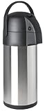 Focus Foodservice 908835LV Stainless Steel Vacuum Insulated Lever Airpot, 3.7-Quart