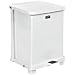 Rubbermaid Commercial Steel The Defenders Step Trash Can with Retainer Bands, Legend "Caution, Chemotherapy Waste, Dispose of Property, Handle with Care", Square