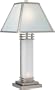 Frosted Glass Brushed Nickel Night Light Table Lamp